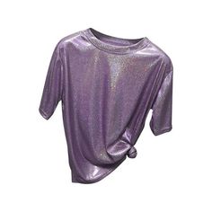 Fashion Women Shiny O Neck Reflective Short Sleeve Loose Casual Tee Tops Features:  Material: Polyester Features: Short Sleeve, Round Neck, Shiny Reflective, Daily, Casual Style. Soft, stretchy, breathable fabric provides exceptional comfort and durability. Please check the size chart and then to choose your size. It will be perfect to pair with shorts, leggings or jeans for a casual yet trendy look, suitable for spring, summer, or autumn. Product information: Season:Summer Gender:Women Occasion Fall Tee Shirts, Tunic Tops Summer, Short Sleeve Tunic Tops, Summer Clearance, Short Sleeve Tunic, Womens Tops Summer, Casual Tee, Casual Party, Women's Summer Fashion