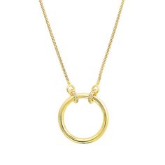 Love the way you look with this 14k gold over sterling silver circle necklace. Click on this JEWELRY & WATCHES GUIDE to learn about fit, styles, materials and more! Love the way you look with this 14k gold over sterling silver circle necklace. Click on this JEWELRY & WATCHES GUIDE to learn about fit, styles, materials and more! FEATURES Chain length: 17 in. + 2-in. extender Chain type: mesh Clasp: lobster-claw Nickel free Metal: sterling silver Plating: 14k gold Finish: polishedSTONE DETAILS Sto Gold Halo Necklace For Anniversary, Sterling Silver Hoop Necklaces In Gold Color, Gold Hoop Sterling Silver Necklace, Gold Round Pendant Necklace With Halo, Gold Sterling Silver Hoop Necklaces, Anniversary Necklace With Adjustable Round Chain, Anniversary Necklace With Adjustable Chain And Open Circle, Sterling Silver Hoop Necklace In Yellow Gold, Open Circle Necklace With Adjustable Chain For Anniversary