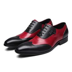 Gentlemen's Lounge, Red Dress Shoes, Red Black Dress, Shoe Image, Oxford Brogues, Oxford Shoes Men, Business Shoes, Modern Gentleman, Formal Business