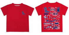 Let your kiddo look cool in his new Vive La Fete Impressions hand sketched artwork boys tee shirt. Let him play, go to the game, and cheer loudly and proudly with his Mississippi Rebels gear by Vive La Fete.Celebrate and cheer on game day with our classic design Mississippi Rebels Short Overstitched Crew Neck Sleeve Top. Officially Licensed product sold by Vive La Fete.This awesome graphics, fun and game day crew neck t-shirt features officially licensed Mississippi Rebels colors and graphics; p Red Graphic T-shirt For Game Day, Red Graphic Print T-shirt For School, Red Graphic Print Top For School Spirit, Red Graphic Design Fan Apparel T-shirt, Red Fan Apparel T-shirt With Graphic Design, Red School Spirit T-shirt With Screen Print, Red Graphic Print T-shirt For Game Day, Red T-shirt With Sublimation Print For School Spirit, Red School Spirit Top With Sublimation Print