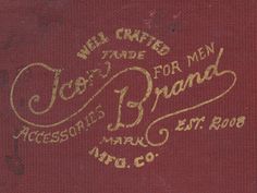 an old red book with writing on the front and back cover that reads, jerry's trade for men