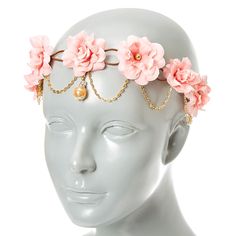 Flower Crown Drawing, Crown Aesthetic, Fairy Crown, Flower Headbands, Pink Crown, Headpiece Jewelry