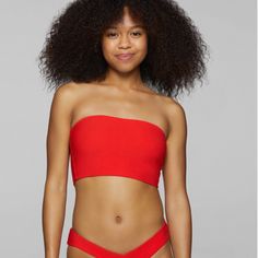 Sweet And Simple Bikini Top Featured In A Longline, Bandeau Style With Elastic Hem At Top For Added Hold. Fully Lined Effortless, Pull-On Style Textured Fabrication Care/Import Hand Wash Cold Import Red Tankini With Built-in Bra For Pool, Red Tankini With Built-in Bra For Vacation, Red Bra-friendly Tankini For Pool, Pool-ready Red Tankini, Bra-friendly, Bra Friendly Red Tankini For Pool, Bra-friendly Red Tankini For Pool, Red Beachwear Swimwear, Bra-friendly, Red Seamless Swimwear For Swimming, Red Seamless Swimwear