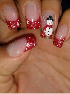 Xmas Nail Art, Christmas Gel, Fancy Nails Designs, Winter Nails Acrylic, Christmas Nails Easy, Christmas Gel Nails, Christmas Nail Art Designs, Nail Swag