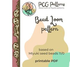 the bead loom pattern has been designed to look like a flower with pink petals