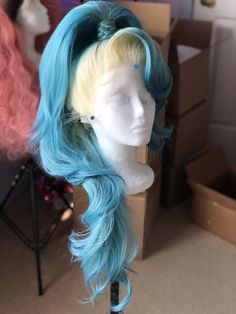 Cool Wigs, Platinum Blonde Ombre, Blonde Ombré, Mermaid High, High Fashion Hair, Drag Make-up, High Pony, Creative Hair Color, Lace Hair