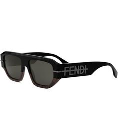 From FENDI&#x2C; these women's sunglasses feature:Acetate frameAviator shapeSolid lensRx ableNon-polarizedApprox. 54mm lens- 16mm bridge- 145mm templeImported. Luxury Modern Aviator Sunglasses With Anti-reflective Lenses, Fendi Sunglasses Men, Fendi Square Sunglasses, Fendi Feel Sunglasses, Fendi Sunglasses Women 2022, Fendi Women, Sunglasses Women Aviators, Eyewear Womens, Dillard's