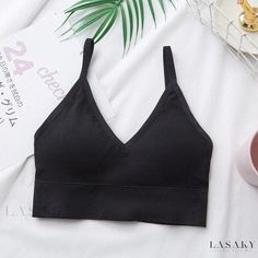 Lasaky - Sleeveless Backless Camisole with Sexy Wrap Front Design - Stylish Layering Essential Tube Top Bra, Female Streetwear, Bra Materials, Bandeau Tops, Backless Crop Top, Crop Top Bra, Female Girl, Cropped Tops, Top Tank