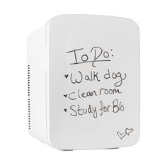 Vibe 15 Liter Dry Erase White Mini Fridge Mini Fridge In Bedroom, Room Checklist, Room Cooler, Car Office, Liquid Chalk Markers, Small Refrigerator, Portable Cooler, Cooler Designs, Liquid Chalk