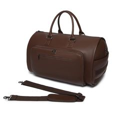 Discover the perfect travel companion with our Classic Travel Duffel Bag With Laptop Compartment, designed to meet all your travel needs with style and practicality. Ideal for short trips or gym visits, this bag combines elegant design with functional features. Features: Material: Made from durable, water-resistant synthetic leather, ensuring longevity and a sleek appearance. Special Features: Includes a separate shoe compartment to keep your footwear organized and separate from your clothes. De Functional Brown Duffle Bag For On-the-go, Luxury Large Capacity Gym Bag For Travel, Functional Brown Luggage With Sleeve, Brown Functional Luggage With Sleeve, Weekend Travel Shoulder Bag With Zipper, Brown Luggage With Zipper For Overnight Trips, Brown Luggage With Zipper Closure For Overnight Trips, Weekend Shoulder Travel Bag With Zipper Closure, Versatile Brown Travel Bag For Weekend Trips