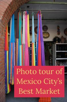 the photo tour of mexico city's best market is featured in this postcard