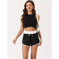 These soft fabric and breathable loungewear shorts for women are constructed of soft 70% Cotton and 30% Polyester fabric, comfy, moisture-wicking, breathable, and skin friendly. Featuring a high waist with an adjustable drawstring design, makes you feel cozy all night, and enjoy a comfortable sleep and sweet dream.No matter the cozy bedtime, casual home relaxation, laze afternoon, or comfy bath, the soft loungewear company with you all the time. These summer casual sweat shorts are suitable for Black Activewear With Built-in Shorts For Leisure, Sporty Black Pajama Shorts For Summer, Black Athleisure Pajama Shorts With Elastic Waistband, Black Leisure Pajama Shorts, Sporty Black Pajama Shorts With Elastic Waistband, Black Sporty Pajama Shorts With Elastic Waistband, Sporty Black Pajama Shorts, Casual Black Pajama Shorts With Elastic Waistband, Black Summer Leisure Activewear