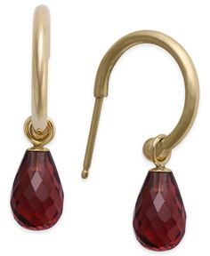 in stock 14k Gold Hoop Earrings, Drop Hoop Earrings, Rhodolite Garnet, Gold Hoop Earrings, Blue Topaz, Citrine, Garnet, Gemstone Jewelry, Topaz