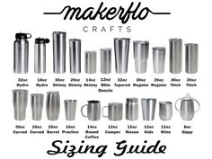 a poster showing the different types of coffee cups and mugs for making craft's