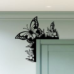 Personalized Butterfly Door Corner Metal Wall Art, Butterfly Metal Sign Door Topper, Butterfly Metal Door Hanging, Animal Door Decoration Let us create a unique focal point by using your unique design to decor your workspace, interior design, or any occasion. A simple and great method to decor your environment is using Line Art Metal Signs. We always design and package each piece of art ourselves, so you can be confident you're getting the best possible product. All of our signs are handcrafted. Worldwide Shipping - Materials: Powder coated stainless steel and laser cut. - Sizes available: 8 inches, 12 inches, 14 inches, 18 inches, 24 inches, 28 inches, 30 inches, 32 inches, 34 inches and 36 inches. - The sign is constructed with pre-drilled holes to hang it. The package comes with screws Welded Butterflies, Butterfly Coat Hanger, Welded Metal Art Butterfly, Butterfly Door, Modern Metal Wall Art Butterfly, Door Topper, Wall Art Butterfly, Metal Butterfly Wall Art, Corner Door