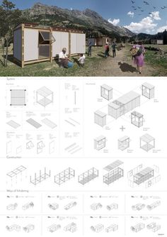 an architectural diagram shows the various parts of a house and how they are used to build it