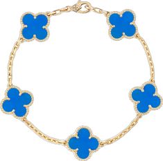 Blue Van Cleef, Van Cleef Arpels Blue, Van Cleef Alhambra, Blue Stuff, Blue Items, Van Cleef And Arpels Jewelry, Preppy Jewelry, Clover Bracelet, Blue Vans