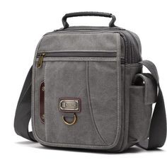 *Material: Men's Shoulder Bag Is Made Of High-Quality Thick Canvas Fabric, Zippers And Trademarks Made Of Durable Hardware, Soft Fabric Inside, And Thick Cotton Shoulder Straps. Fine Workmanship, Unique Style And High Quality. *Size And Weight: Men's Purse Size Is 9.4 X 3 X 10.6 Inch (L X W X H). Only 0.9lb/14.1oz. *Structure: The Small Canvas Messenger Bag Has Multiple Pockets, Large Capacity, A Total Of 6 Zipper Pockets And 4 Slip Pockets. It Can Easily Carry Your Daily Necessities, And Can Al Small Man Bags, Man Purse, Canvas Messenger Bag, Messenger Bag Men, Crossbody Messenger Bag, Small Canvas, Work Bag, Purse, Travel Bag