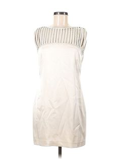 Alexander Wang Cocktail Dress Size: 6 Ivory Dresses - used. 82% TRIACETATE, 18% POLYESTER, Sheath, Boatneck, Short, Sleeveless | Alexander Wang Cocktail Dress - Sheath: Ivory Dresses - Used - Size 6 Elegant Lined Beige Dress, Beige Sheath Mini Dress For Evening, White Silk Sheath Dress, Elegant Cream Mini Dress Lined, Formal Sheath Shift Mini Dress, Formal Sheath Mini Dress, Sleeveless Cream Silk Mini Dress, Cream Sleeveless Mini Dress For Formal Occasions, Cream Sleeveless Silk Mini Dress