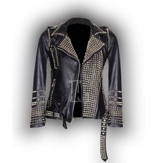 #Handmade-Jacket #Men's-Jacket #Leather-Jacket #Westren-Jacket #Studded-Jacket #Buy-Online-Jacket Black Leather Jacket With Rhinestone Rivets, Black Biker Outerwear With Rhinestone Rivets, Black Outerwear With Rhinestone Rivets And Long Sleeves, Black Long Sleeve Outerwear With Rhinestone Rivets, Black Leather Jacket With Rhinestone Rivets For Winter, Studded Black Outerwear For Fall, Black Studded Outerwear For Fall, Black Biker Jacket With Rhinestone Rivets For Fall, Black Studded Biker Jacket For Fall