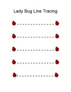 ladybug line tracking worksheet for toddlers to learn how to count