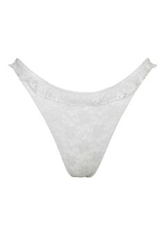 Bardot Bottom in Lace | Over The Moon Luxury Coquette Women's Intimates, Feminine Lace Trim Brief Bottoms, White Delicate Lace Brief Bottoms, Luxury Delicate Lace Coquette Intimates, Cotton Lace Trim Briefs, Disco Decorations, Beach Chic, Bridal Fashion Week, Handbag Shoes