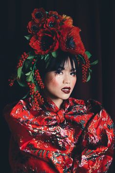 Orange Costume, Greek Costume, Floral Crowns, Flower Headpiece, Flower Hats, Red And Orange, Plastic Flowers