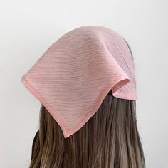 Lightweight sheer triangle hair scarf. Chic design. Comfortable and keeps the hair out of your face. One Adult Size Fits 22-26 Inch head Triangle is 10.5 inches long from longest point Care Info Hand wash or machine wash on delicate in cold water. Do not wring. Lay the headband flat to dry. Adjustable Summer Headband, Pink Headband Scarf For Spring, Pink Headscarf For Spring, Pink Headband Headscarf For Spring, Linen Head Scarf, Solid Color Headscarf Shaped As Headband, Pink Hair Scarf, Headband Flat, Pink Headscarf For Summer