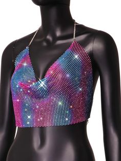 Rhinestone fishnet top made of a very stretchy fabric. Bust: 30,31”- 38,98” Length:7,87” Y2k Stretch Tops With Rhinestones, Stretch Rhinestone Crop Top For Club, Fitted Fishnet Crop Top For Night Out, Stretch Rhinestone Crop Top For Night Out, Y2k Party Tops With Rhinestones, Trendy Fitted Crop Top With Rhinestones, Stretch Mesh Top With Rhinestones For Night Out, Rhinestone Fishnets, Fishnet Top