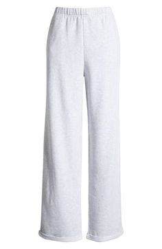 You'll want to lounge all day in these supersoft fleece sweatpants in a comfy straight-leg silhouette from Kim Kardashian's SKIMS. 30" inseam; 20" leg opening; 12" front rise; 14" back rise (size medium) 70% cotton, 30% polyester Machine wash, dry flat Imported Sweatpants Png Aesthetic, Skims Sweatpants, Light Gray Sweatpants, Cute Comfy Clothes, Sweats Pants, Straight Sweatpants, Cute Sweats, Straight Leg Sweatpants, Cute Sweatpants