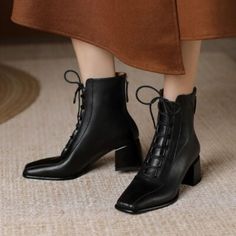 CHIKO Izazkun Square Toe Block Heels Ankle Boots Block Heel Ankle Boots, Work Wear Women, Heels Pumps, Heeled Ankle Boots, Boot Shoes Women, Heeled Boots, Block Heels, Rubber Sole, Heel Height