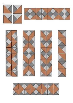 an image of some tiles that have been cut into squares and arranged in different directions