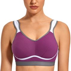 PRICES MAY VARY. Lightweight breathable, moisture-wicking fabric and back mesh design to increase breathability. High Impact, full support, Wireless,can provide good support and shock resistance for your breasts. This workout sport bra featuring breathable mesh panel for breathability.Bounce Control allow for high-impact activities. Widened shoulder straps and hem straps can reduce breast pressure and hide excess fat. High support Sports Bra for everyday active lifestyle like Sports, Gym Exercis Sports Bra Design, Workout Bra, Bra Image, Adidas Sports Bra, Plus Size Workout, Running Shorts Women, High Impact Sports Bra, Mesh Design, Sport Bra