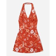 Halter Style Top Super Soft, Stretch Fabric So Comfortable Never Worn Red Halter Neck Mini Dress For Day Out, Halter Bodycon Dress, Sweater Dress Oversized, Printed Halter Dress, Bow Detail Dress, Blouson Dress, Oversized Knitted Sweaters, Strappy Dresses, Flutter Sleeve Dress