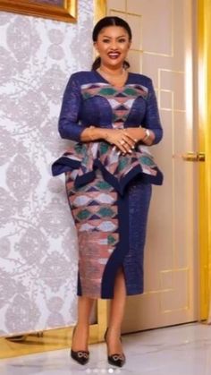 Beautiful Ankara Skirt And Blouse, Nana Ama Mcbrown, Long Gown Styles, Ankara Dress Designs, Stylish Naija, Ankara Skirt And Blouse, Traditional African Clothing, African Fabric Dress, African Print Dress Ankara