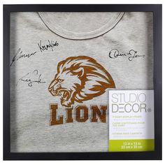 an image of a lion t - shirt with autographs on it