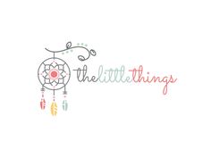 the little things logo is shown in pink and green with an image of a dream catcher