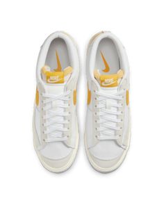 Nike Blazer Low Pro Club Men's Shoes White White, Gold Style