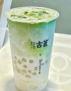 Cheese Foam, Aesthetic Drink, Grass Jelly, Japanese Drinks, Matcha Milk, Colorful Drinks