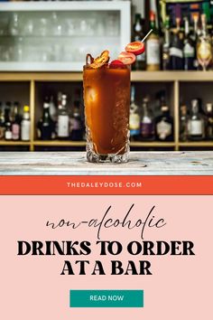 a bar with drinks on it and the words iron - aloholice drinks to order at a bar