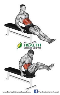 an image of a man doing exercises on a bench with the words health science journal