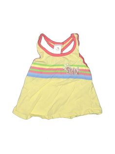 Gumballs Tank Top Size: 2Toddler Yellow Tops - used. 100% COTTON, Halter, | Gumballs Tank Top Yellow Halter Tops - Used - Size 2Toddler Playful Striped Tops For Playwear, Playful Striped Tops For Beach, Playful Striped Tops For The Beach, Playful Multicolor Sports Top, Sporty Tops For Summer Playtime, Fun Sleeveless Top For Playtime, Yellow Playful Tops For Playtime, Playful Multicolor Tops For Play, Playful Yellow Tops For Playtime