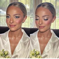 Wedding Makeup Blonde, Makeup Blue Eyes, Bride Makeup Natural, Glam Bride Makeup, Wedding Makeup For Blue Eyes, Wedding Eye Makeup, Glam Wedding Makeup, Bridesmaid Hair Makeup, Formal Makeup