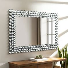 KOHROS Crystal Accent Mosaic Frame Rectangle Decorative Wall Mirrors for Living Room,Bedroom,Entryway.This large decorative rectangular mirror can be hung nicely on a wall, using bevel cutting technology to make the surface of the mirror smooth and beautiful. The color of silver makes the overall decoration look more gorgeous and luxurious, which is a good choice for the living room mirror.(W 23.6" x H 35.4" Rectangle) Size: 23.6*35.4. Mirrors For Living Room, Mounted Mirrors, Silver Wall Mirror, Diy Accent Wall, Mirror Shapes, Mirrors Wall