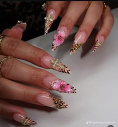 Cheetah Print Nails, Leopard Print Nails, Long Nail Designs, Goth Nails, Work Nails, Really Cute Nails, Print Nails, Nail Sets, Short Acrylic Nails Designs