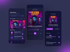 three smartphones displaying the movie streaming app for netflix's upcoming series, preacher