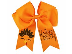 Girls Thanksgiving Hair Bow-personalized Thanksgiving - Etsy Thanks Giving Hair Accessories, Turkey Hair Bow, Bow Monogram, Thanksgiving Hair Bows, Thanksgiving Bow, Cricket Crafts, Thanksgiving Hair, Holiday Hair Bows, Matte Colors