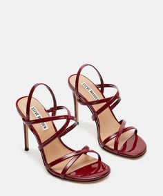 $99.95 Kitten Heel Slingbacks, Shoes Heels Classy, Steve Madden Store, Steve Madden Heels, Patent Heels, Fancy Shoes, Platform Stilettos, Red Heels, Women's Heels