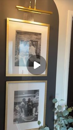 two framed photographs hanging on the wall