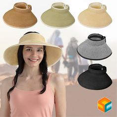 Elevate your sunny day essentials with the SUN CUBE Women's Sun Visor Hat, a chic blend of style and sun protection. This versatile accessory is perfect for beach outings, garden parties, or any outdoor activity where you need to shield yourself from the sun.

- Material: Premium paper straw
- Color: Black & White
- Size: Fits head circumferences 22-22.8 inches
- Gender: Female
- Features: Wide brim for optimal face and neck protection, UPF 50+ UV protection, ponytail hole, foldable design for e Summer Sun Hat With Uv Protection For Pool, Summer Sun Hat With Uv Protection, Beachy Sun Hat With Uv Protection, Spring Outdoor Sun Hat With Uv Protection, Upf 50+ Sun Hat For Summer Sunbathing, Summer Hats With Uv Protection For Sunbathing, Lightweight Sun Hat For Pool In Summer, Trendy Sun Hat With Uv Protection For Summer, Sun Hat With Uv Protection For Beach Season